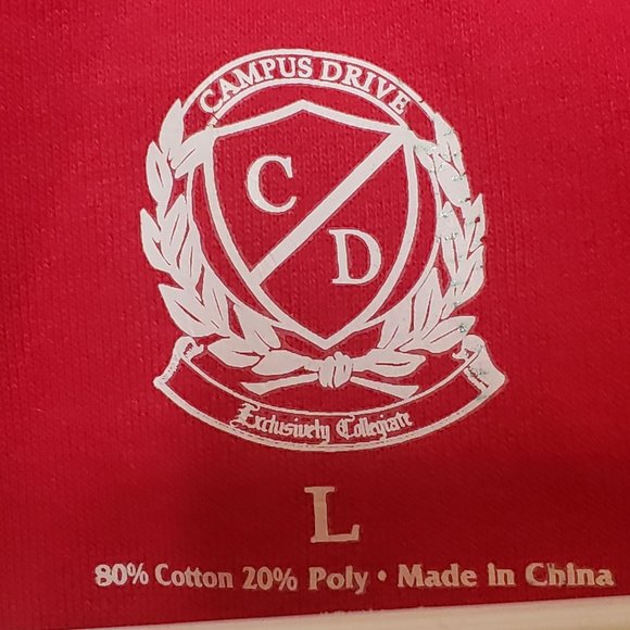 Fresno State Bulldogs Zip Up Sweatshirt Campus Drive Adult Large Red - Picture 5 of 7